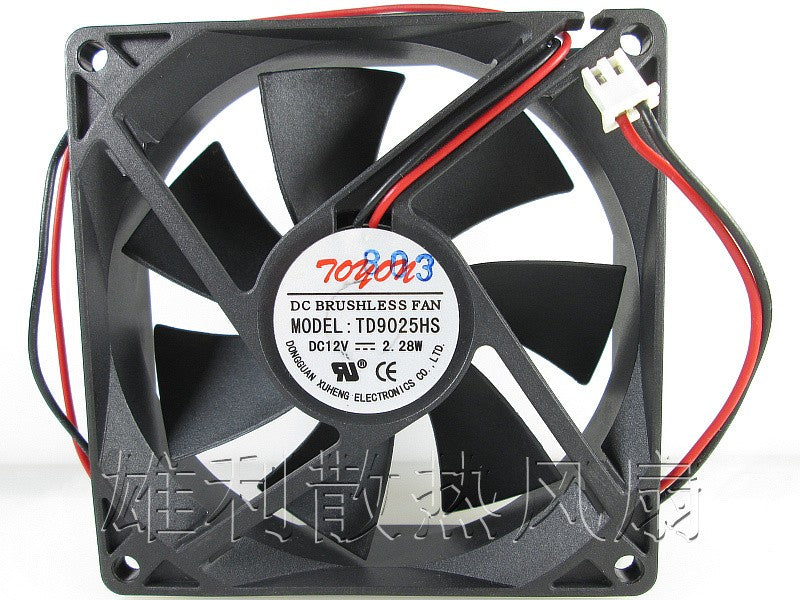 TONON TD9025HS 12V 2.28W 0.17A 2wires cooling fan TONON TD9025HS 12V 2.28W 0.17A 2wires cooling fan